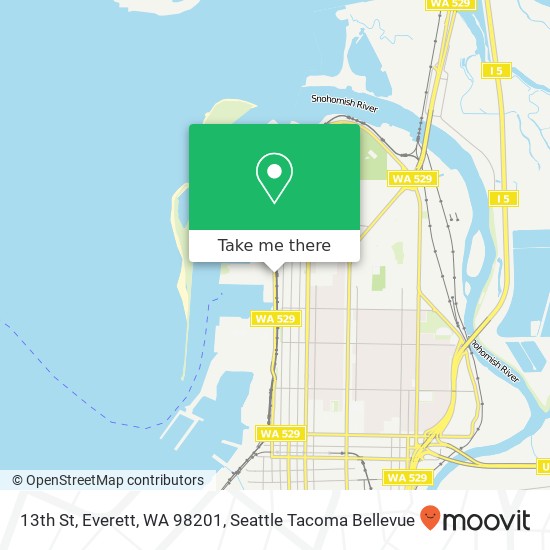 13th St, Everett, WA 98201 map