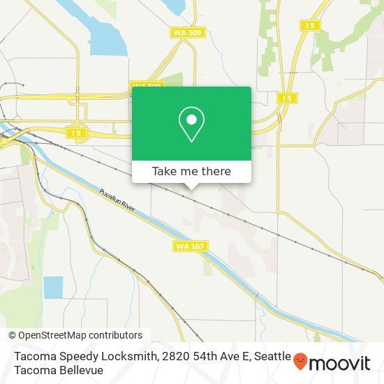 Mapa de Tacoma Speedy Locksmith, 2820 54th Ave E