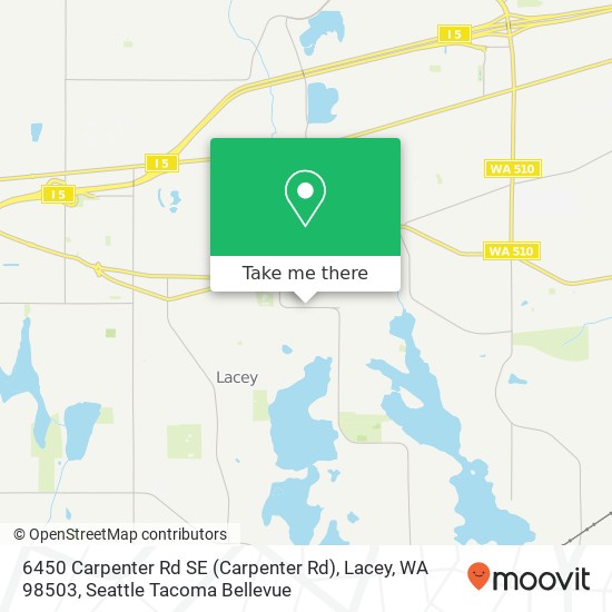 Mapa de 6450 Carpenter Rd SE (Carpenter Rd), Lacey, WA 98503