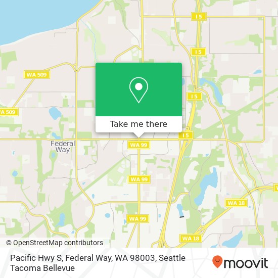 Pacific Hwy S, Federal Way, WA 98003 map