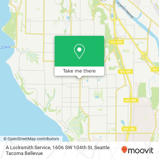 Mapa de A Locksmith Service, 1606 SW 104th St