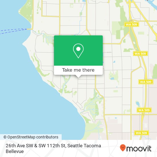 26th Ave SW & SW 112th St map