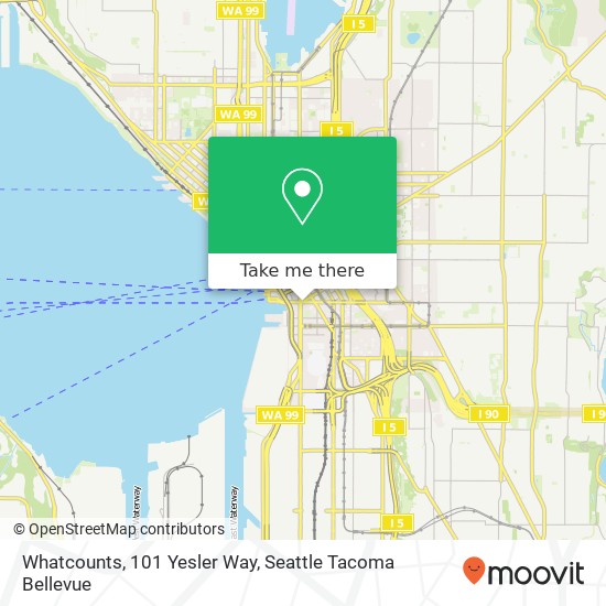 Mapa de Whatcounts, 101 Yesler Way