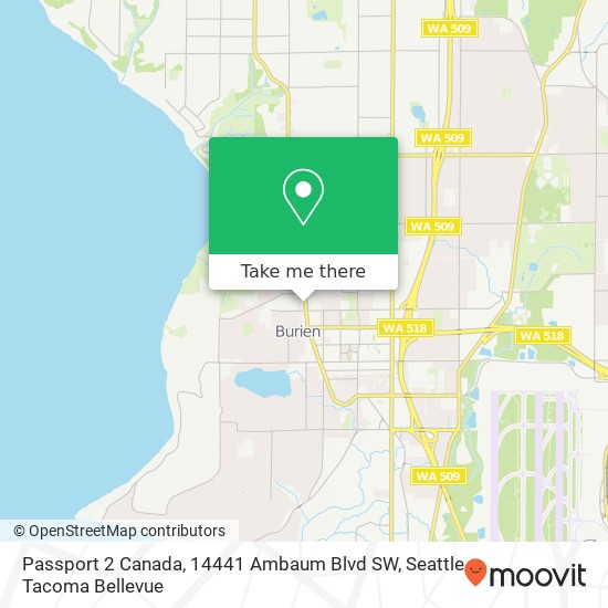 Mapa de Passport 2 Canada, 14441 Ambaum Blvd SW