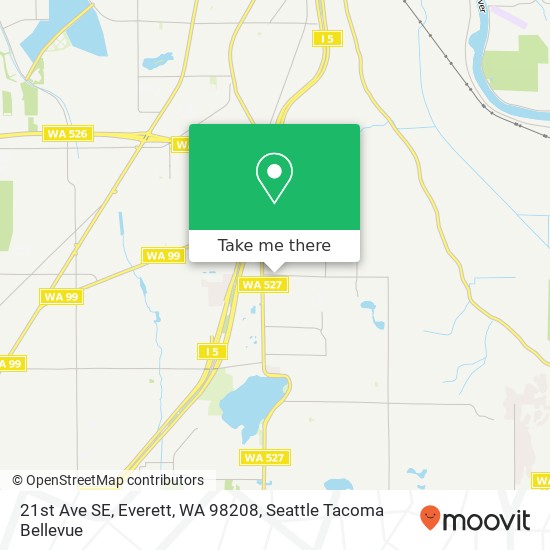 Mapa de 21st Ave SE, Everett, WA 98208