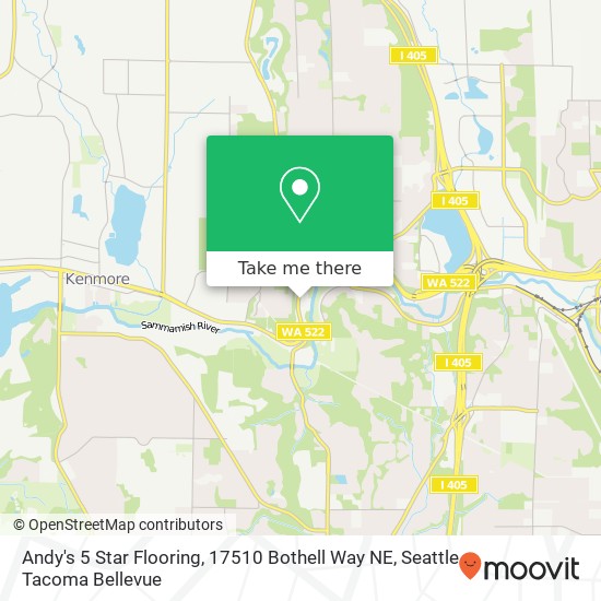 Andy's 5 Star Flooring, 17510 Bothell Way NE map