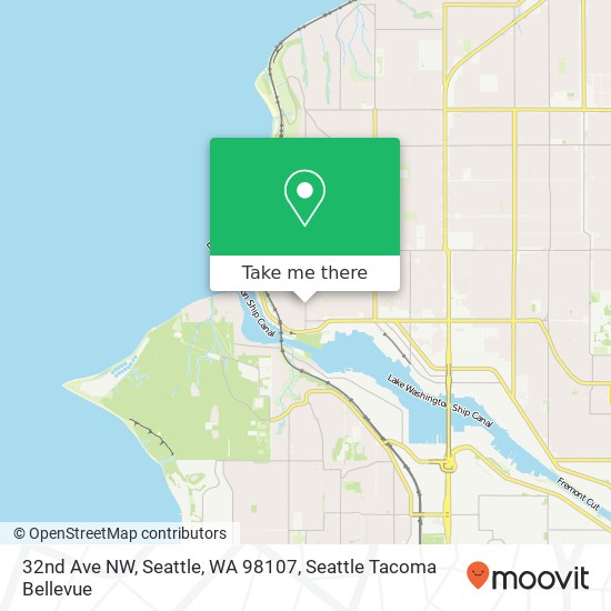 32nd Ave NW, Seattle, WA 98107 map