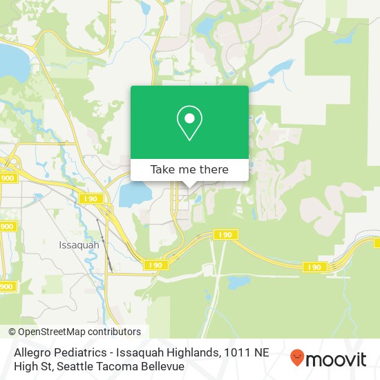 Mapa de Allegro Pediatrics - Issaquah Highlands, 1011 NE High St