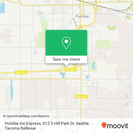 Mapa de Holiday Inn Express, 812 S Hill Park Dr