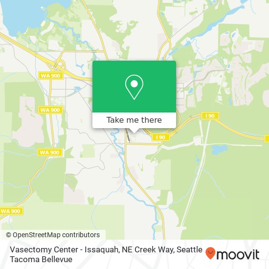Vasectomy Center - Issaquah, NE Creek Way map