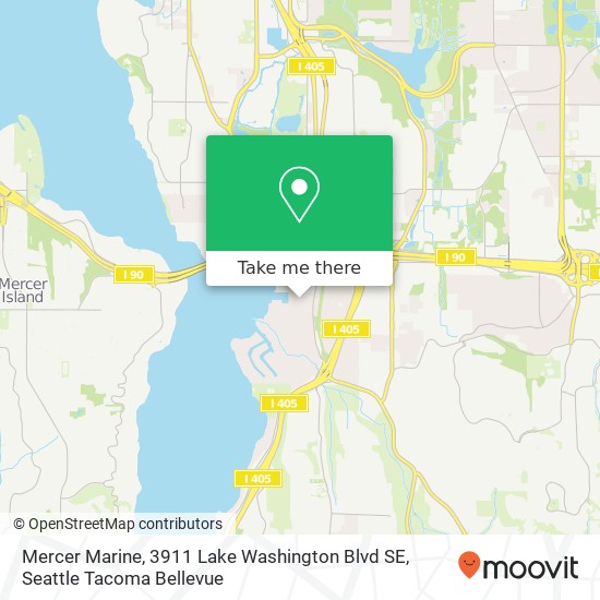 Mapa de Mercer Marine, 3911 Lake Washington Blvd SE