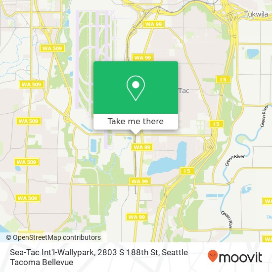 Mapa de Sea-Tac Int'l-Wallypark, 2803 S 188th St