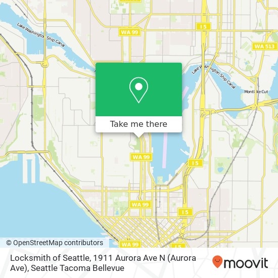 Mapa de Locksmith of Seattle, 1911 Aurora Ave N