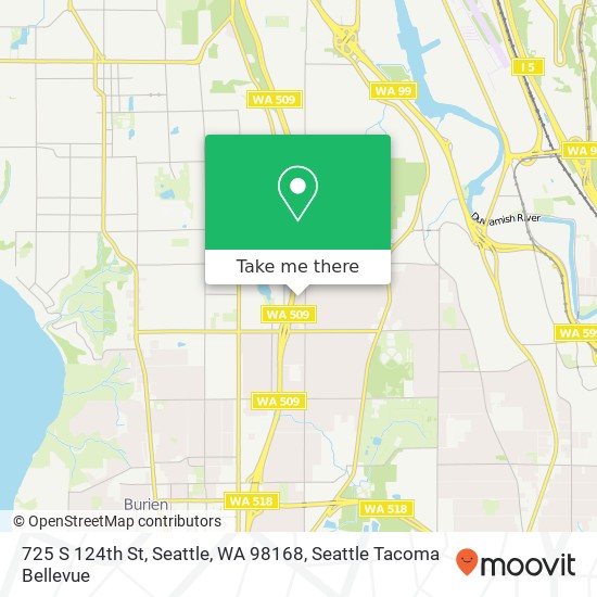 Mapa de 725 S 124th St, Seattle, WA 98168