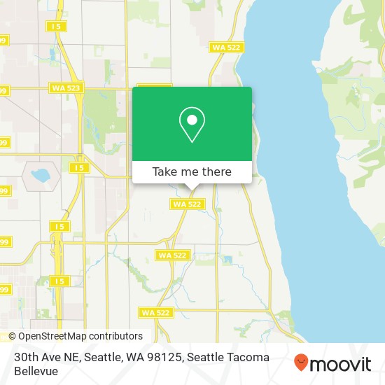 Mapa de 30th Ave NE, Seattle, WA 98125