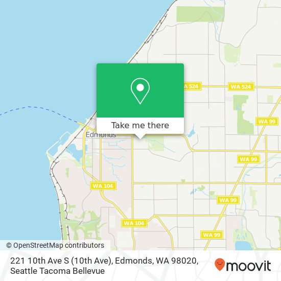 Mapa de 221 10th Ave S (10th Ave), Edmonds, WA 98020