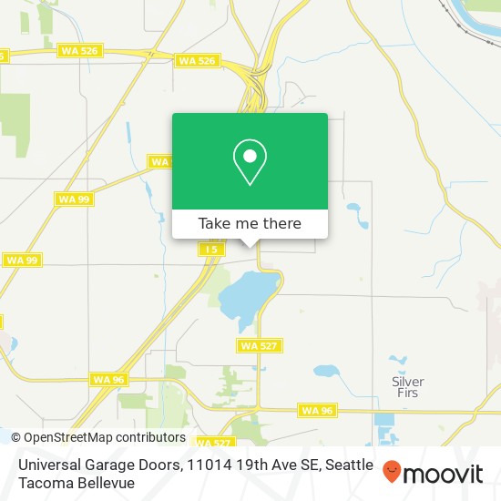 Mapa de Universal Garage Doors, 11014 19th Ave SE