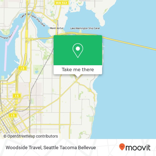 Woodside Travel map