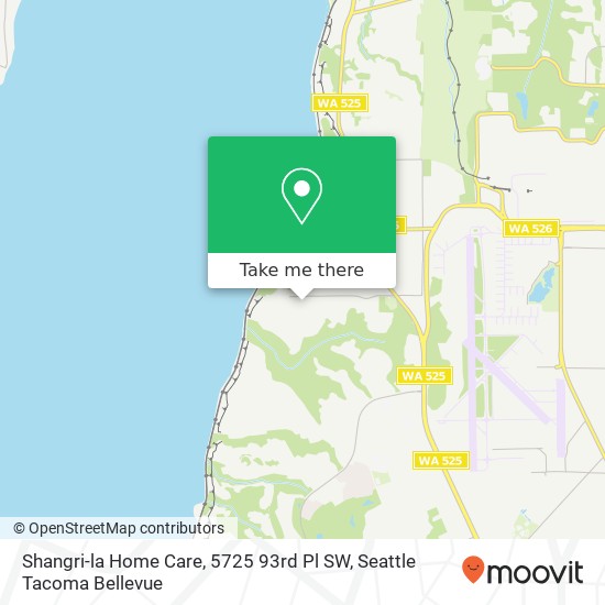 Mapa de Shangri-la Home Care, 5725 93rd Pl SW