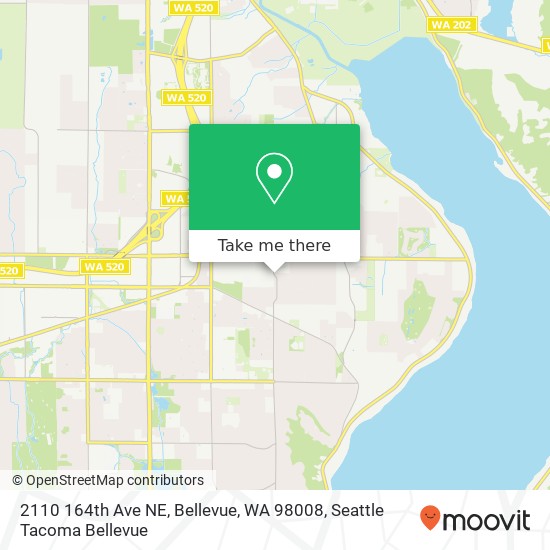 Mapa de 2110 164th Ave NE, Bellevue, WA 98008