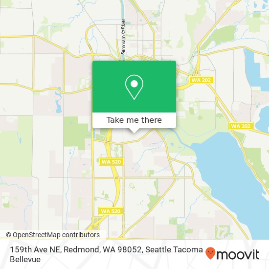 159th Ave NE, Redmond, WA 98052 map