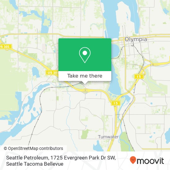 Mapa de Seattle Petroleum, 1725 Evergreen Park Dr SW