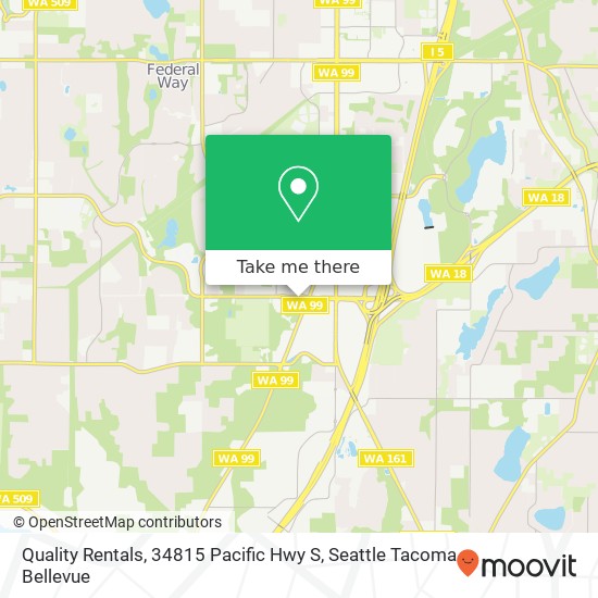 Mapa de Quality Rentals, 34815 Pacific Hwy S