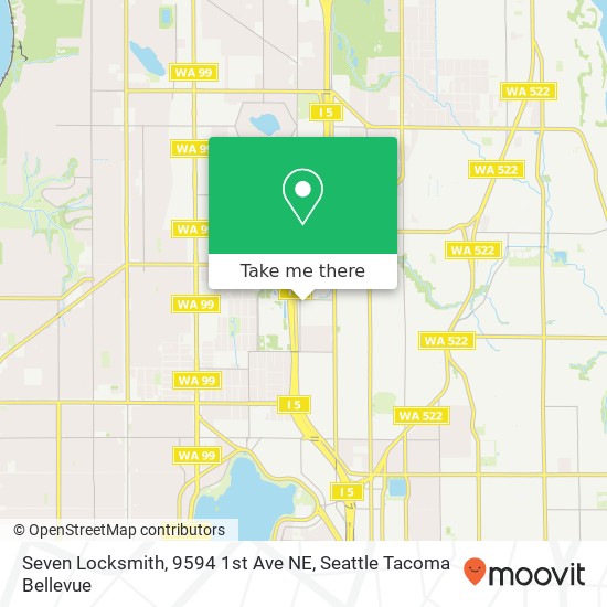 Mapa de Seven Locksmith, 9594 1st Ave NE