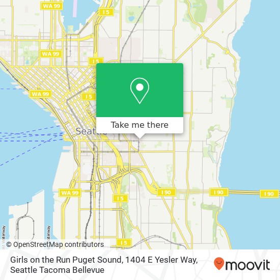 Girls on the Run Puget Sound, 1404 E Yesler Way map