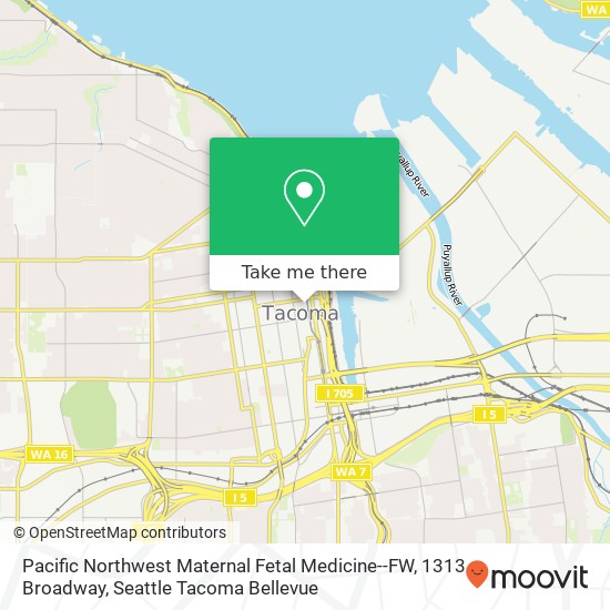 Pacific Northwest Maternal Fetal Medicine--FW, 1313 Broadway map