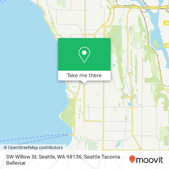 Mapa de SW Willow St, Seattle, WA 98136