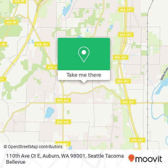 110th Ave Ct E, Auburn, WA 98001 map