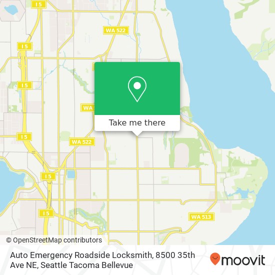 Mapa de Auto Emergency Roadside Locksmith, 8500 35th Ave NE