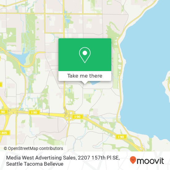 Mapa de Media West Advertising Sales, 2207 157th Pl SE