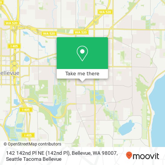 142 142nd Pl NE (142nd Pl), Bellevue, WA 98007 map