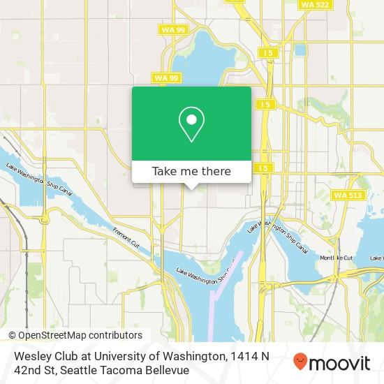 Wesley Club at University of Washington, 1414 N 42nd St map