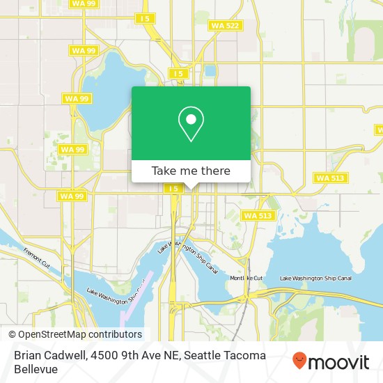 Mapa de Brian Cadwell, 4500 9th Ave NE