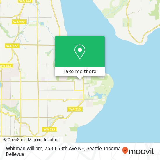 Mapa de Whitman William, 7530 58th Ave NE