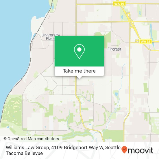 Williams Law Group, 4109 Bridgeport Way W map