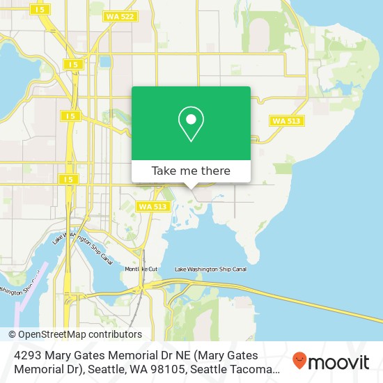 4293 Mary Gates Memorial Dr NE (Mary Gates Memorial Dr), Seattle, WA 98105 map