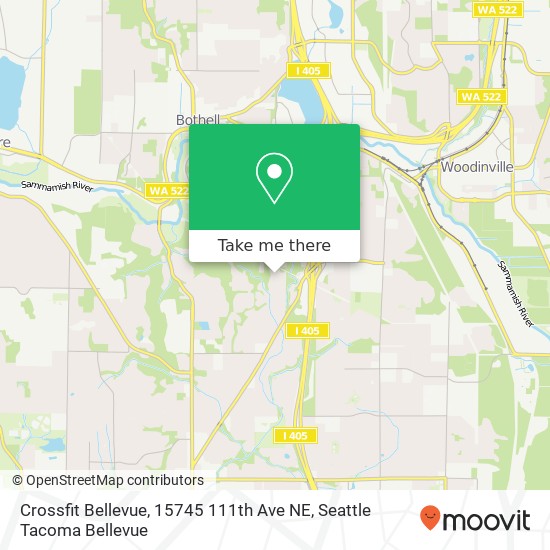 Crossfit Bellevue, 15745 111th Ave NE map