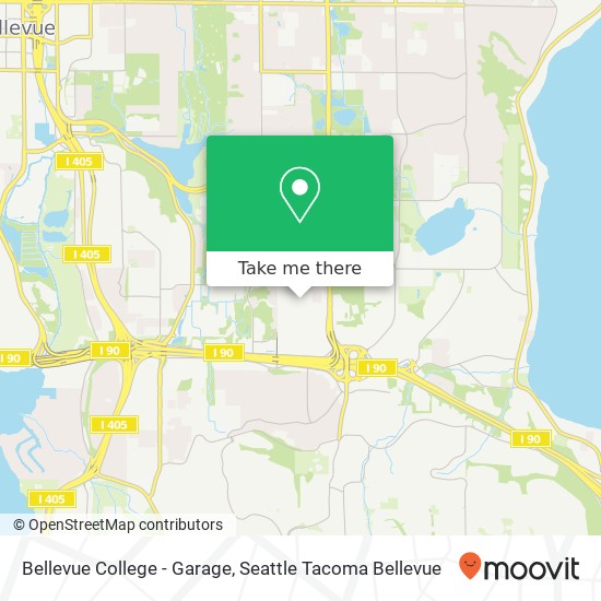 Mapa de Bellevue College - Garage