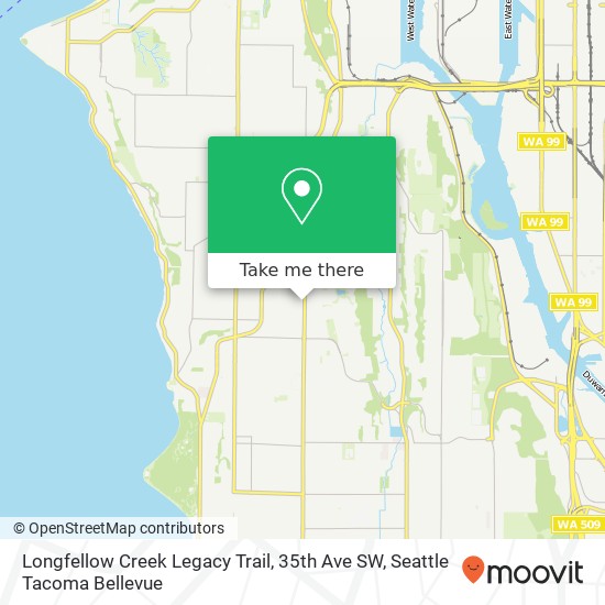 Longfellow Creek Legacy Trail, 35th Ave SW map