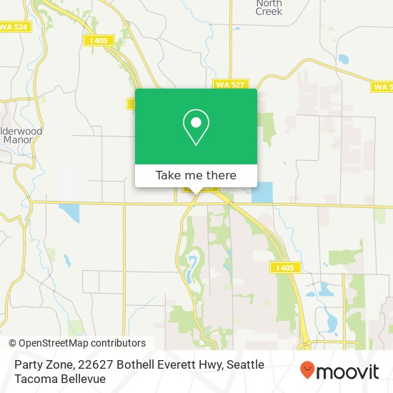 Mapa de Party Zone, 22627 Bothell Everett Hwy