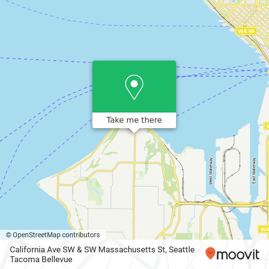 California Ave SW & SW Massachusetts St map