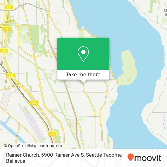 Mapa de Rainier Church, 5900 Rainier Ave S