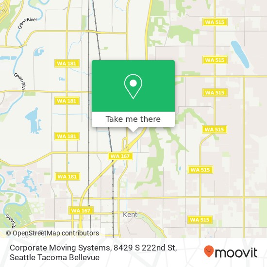 Mapa de Corporate Moving Systems, 8429 S 222nd St