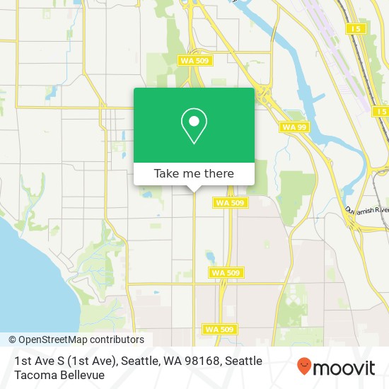 1st Ave S (1st Ave), Seattle, WA 98168 map