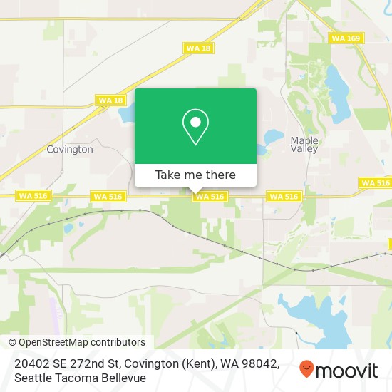 Mapa de 20402 SE 272nd St, Covington (Kent), WA 98042