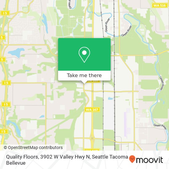 Quality Floors, 3902 W Valley Hwy N map